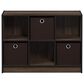 HOMLUX 6-Cube Bookshelf Bookcase with Storage Bins in Columbia Walnut, , large