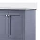 Lexora Home Dukes 72" Double Bathroom Vanity in Dark Grey with 2 cm White Cultured Marble Top and Rectangular Sinks, , large