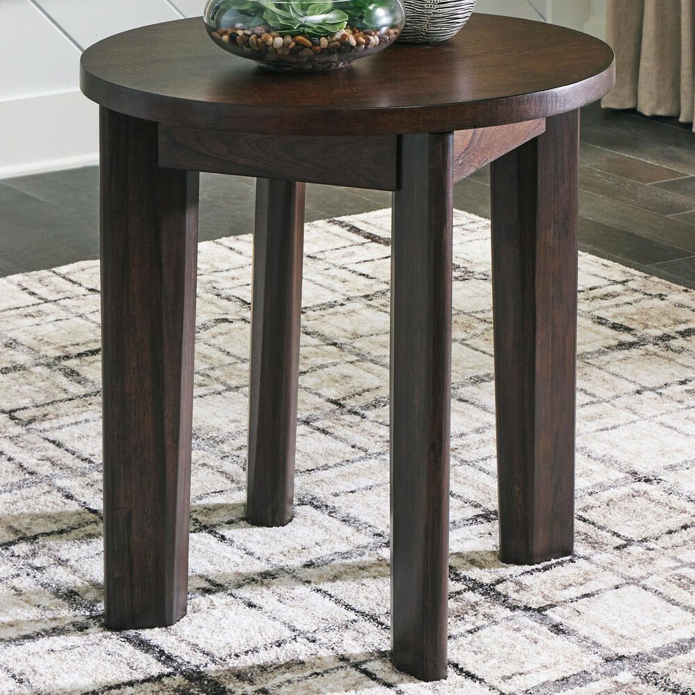 Ashley Korestone 2 End Table in Dark Brown, , large