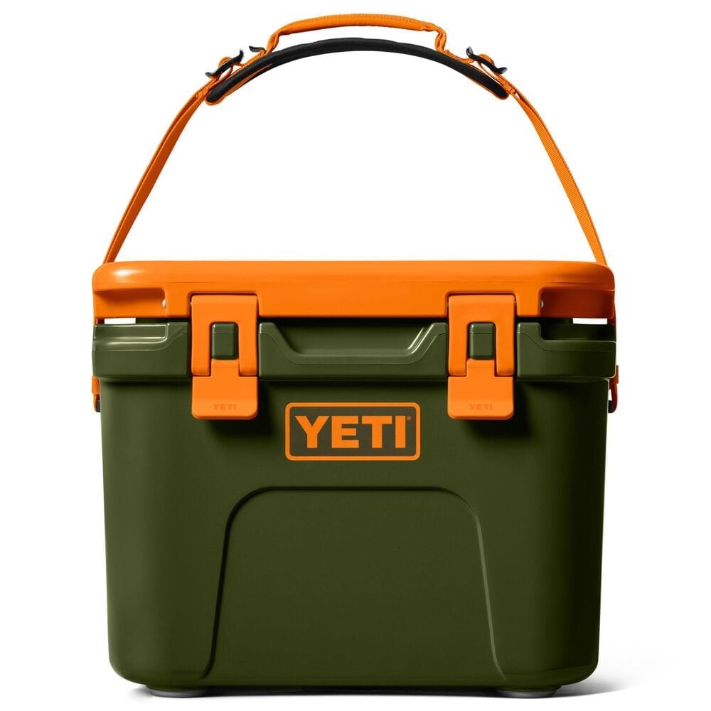 YETI Roadie 15 Hard Cooler in Olive and King Crab Orange, , large