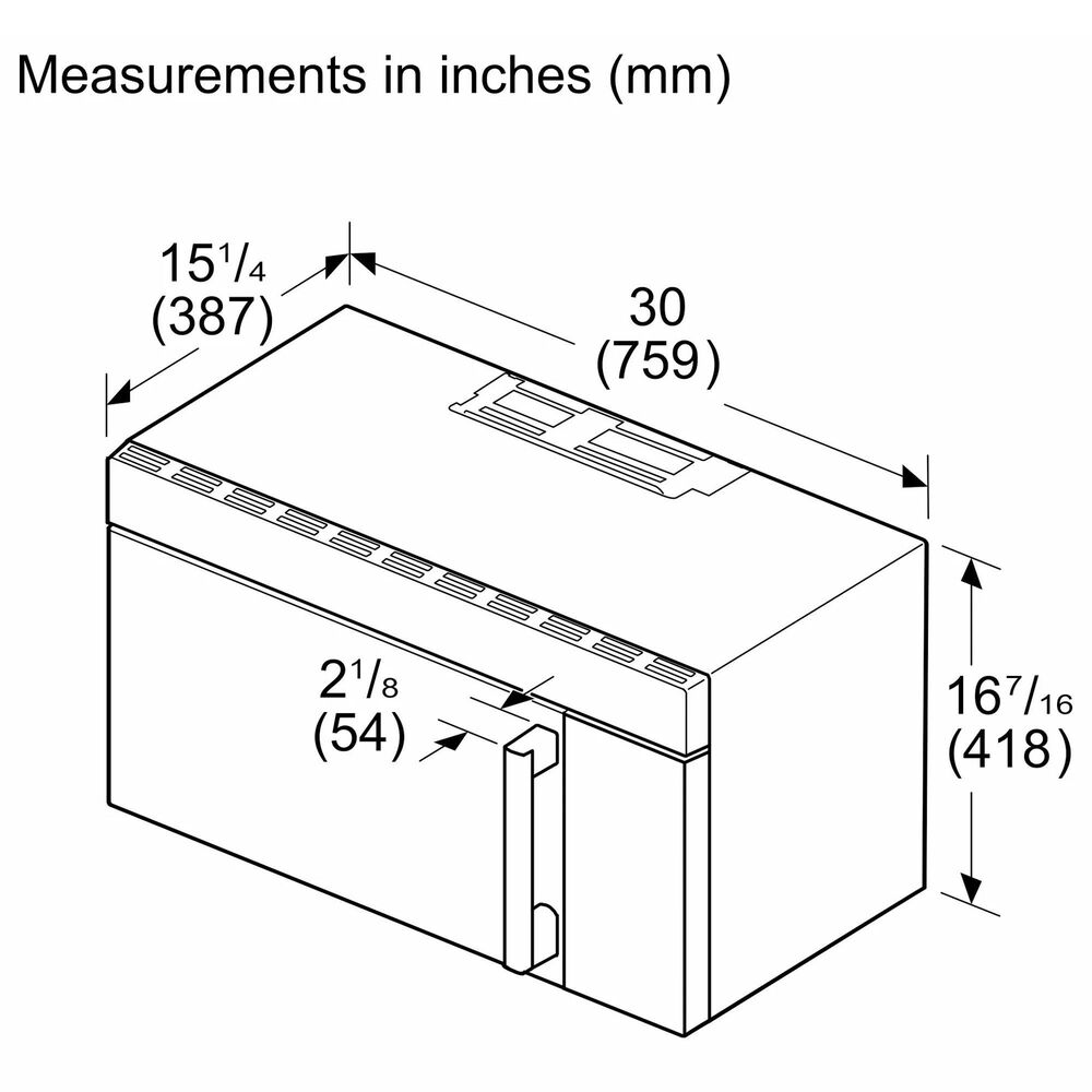 Bosch 100 Series 1.7 Cu. Over-The-Range Microwave in Stainless Steel, , large