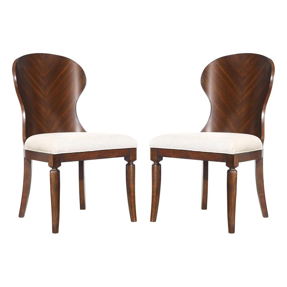 Hooker Furniture Palisade Wood Back Side Chair in Taupe (Set of 2), , large