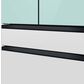 Samsung Bespoke 29 Cu. Ft. 4-Door French Door Refrigerator with Beverage Center in Morning Blue Glass Top Panel with White Glass Middle and Bottom Panels, , large