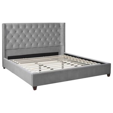 Jennifer Taylor Home Manhattan King Platform Bed in Opal Grey, , large