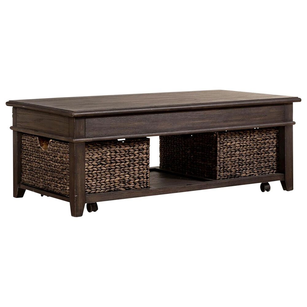 Belle Furnishings Mill Creek Lift Top Cocktail Table in Peppercorn, , large