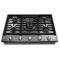 Samsung 2-Piece Kitchen Package with 30" Matte Black Steel Double Wall Oven and 30" Stainless Steel Smart Gas Cooktop, , large