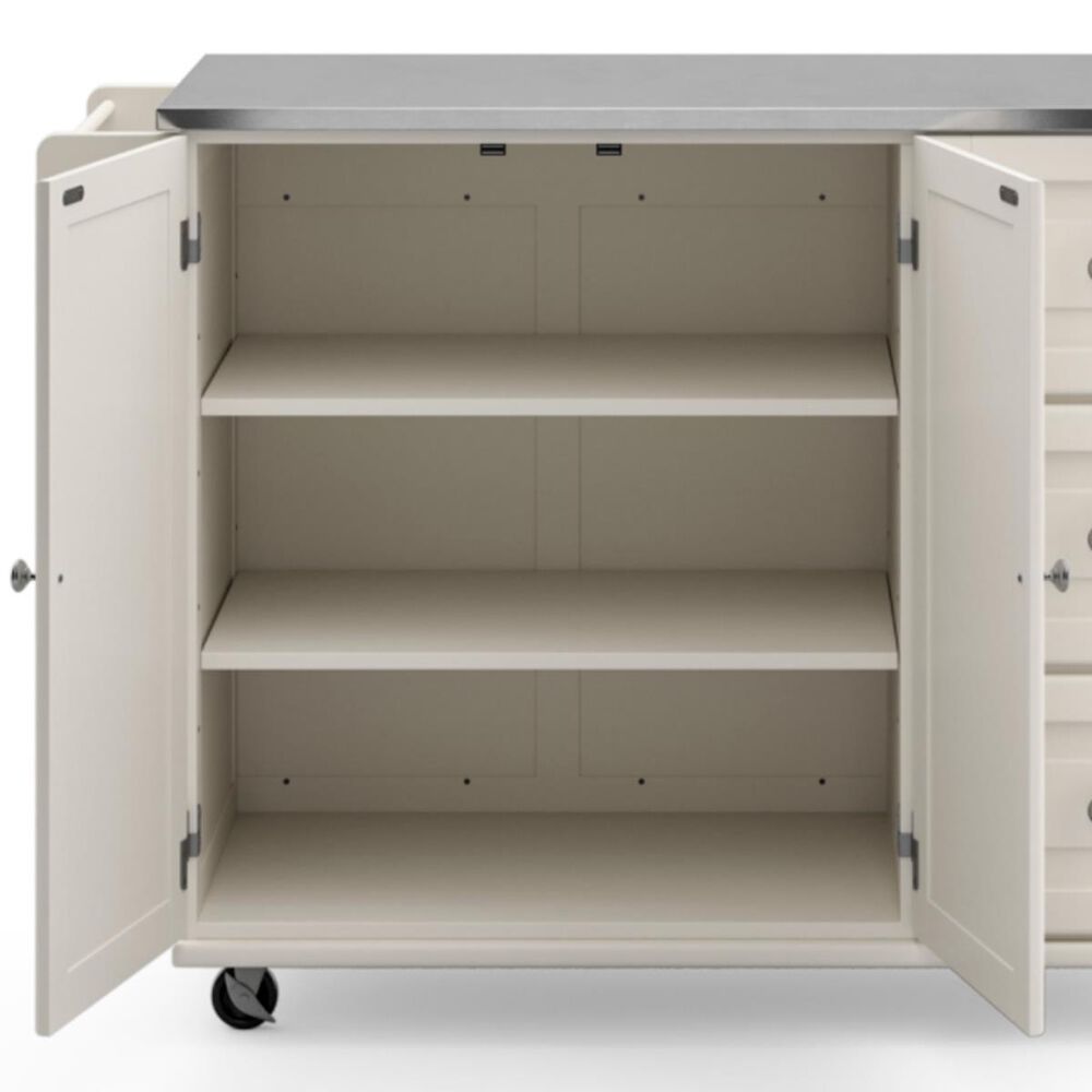 Homestyles Dolly Madison Kitchen Cart in Off-White, , large