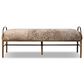 Four Hands Demi Accent Bench in Beige Shearling, , large