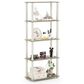 HOMLUX 5-Tier Display Rack in Sonoma Oak and White, , large