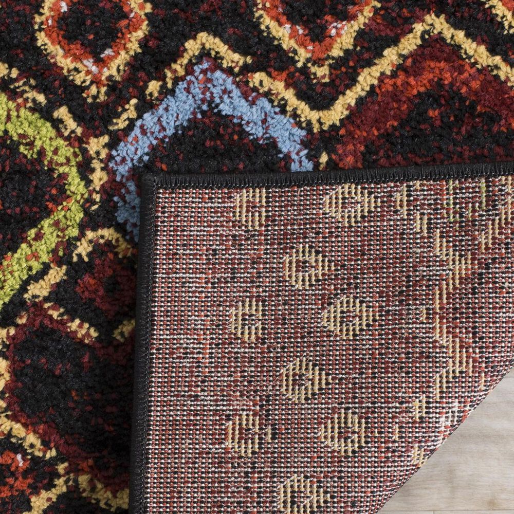 Safavieh Amsterdam AMS108P-3 3&#39; x 5&#39; Black/Multi Area Rug, , large