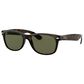 Rayban Glasses New Wayfarer Classic Sunglasses with G-15 Green Lenses in Polished Tortoise, , large
