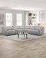 Interlochen 6-Piece Leather Power Reclining Sectional with Power Headrests in Blanca Light Gray, , large