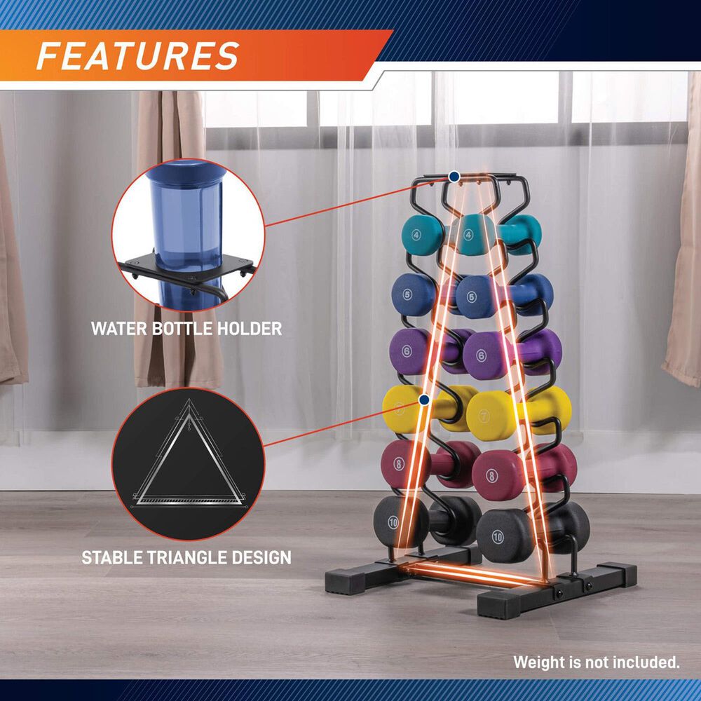 Impex, Inc 6-Tier Dumbbell Storage Rack in Black, , large
