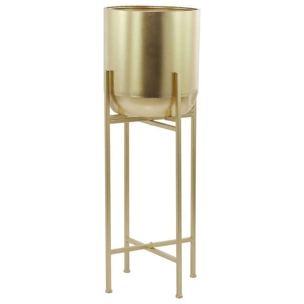 Maple and Jade 36" Dome Planter with Removable Stand in Satin Gold, , large