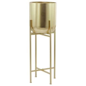 Maple and Jade 36" Dome Planter with Removable Stand in Satin Gold, , large