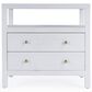 Butler Specialty Company Nora 2-Drawer Wide Nightstand with Open Shelf in Textured White, , large