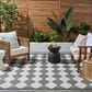 Nourison Positano Geometric Charcoal 8" x 10" Indoor/Outdoor Area Rug, , large