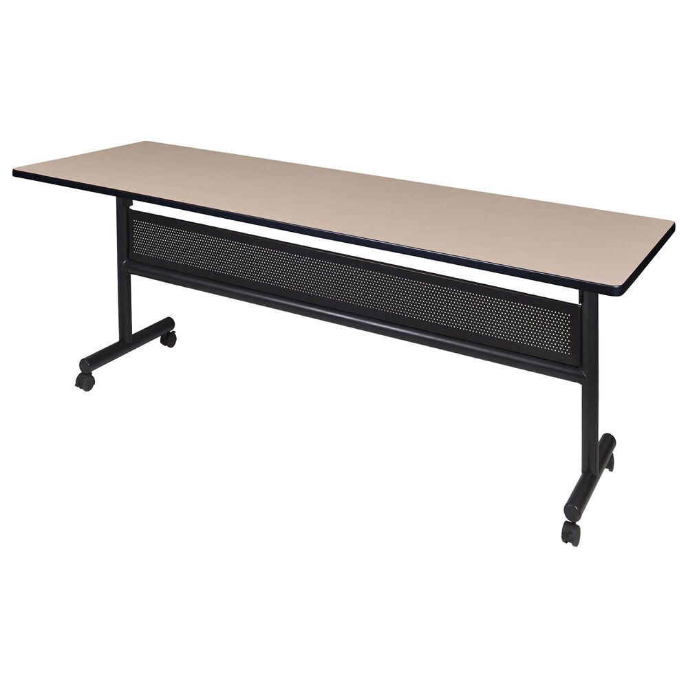Regency Global Sourcing Kobe 84" Mobile Training Table with Modesty in Beige, , large