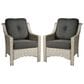 HOMLUX Outdoor Arm Chair in Black (Set of 2), , large