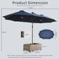HOMLUX 2-Piece 14.5 ft Patio Umbrella Set in Dark Blue, , large