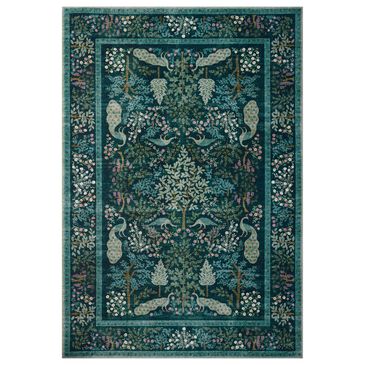 Loloi Canopy Peacock Forest Teal 6" x 9" Area Rug, , large