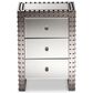 Baxton Studio Azura Mirrored End Table in Silver, , large