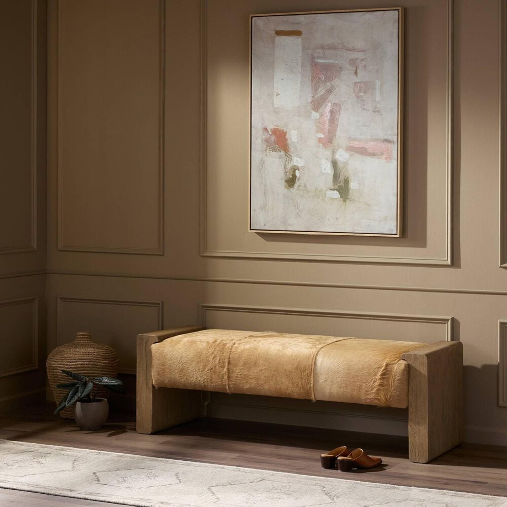Four Hands Knox Accent Bench in Light Hair, , large