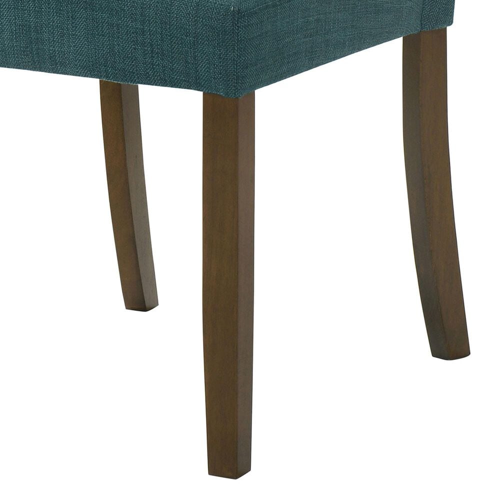 Coaster Cantley Side Chair with Teal Blue Cushion in Rich Brown, , large
