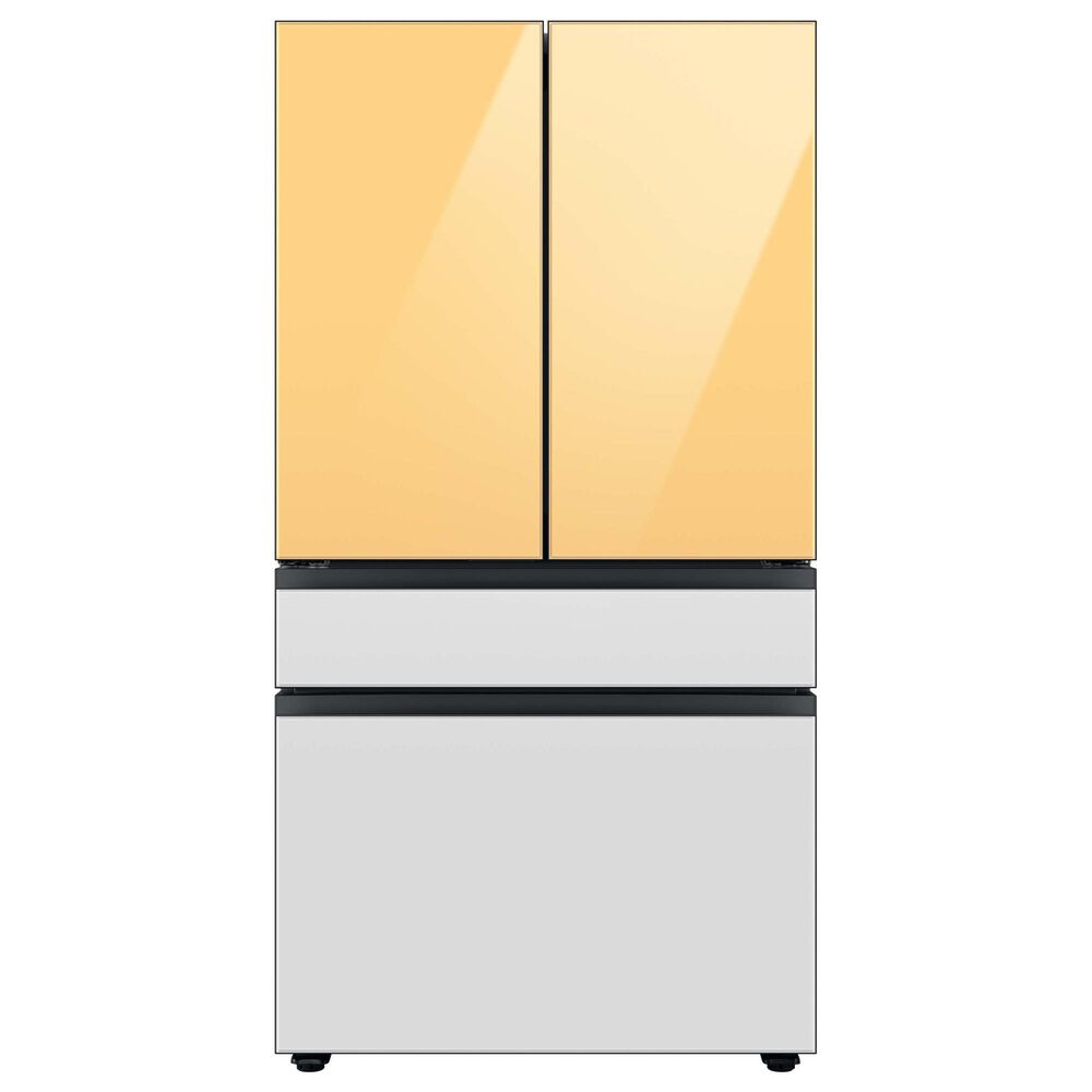 Samsung Bespoke Bespoke 4-Door French Door Refrigerator Middle Panel in White Glass, , large