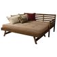 Kodiak Boho Daybed with Pop Up Trundle and Two Mattresses in Rustic Walnut, , large