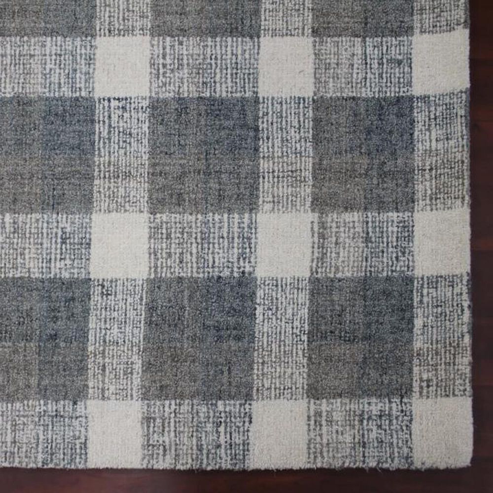 Amer Rugs Tartan 3&#39;6&quot; x 5&#39;6&quot; Dark Gray Area Rug, , large