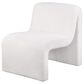 Coaster Drayton Upholstered Curved Accent Armless Chair in Ivory, , large