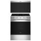 Whirlpool 2-Piece Kitchen Package with 5 Cu. Ft. Smart Gas Range and 1.1 Cu. Ft. Flush Mount Microwave in Fingerprint Resistant Stainless Steel, , large