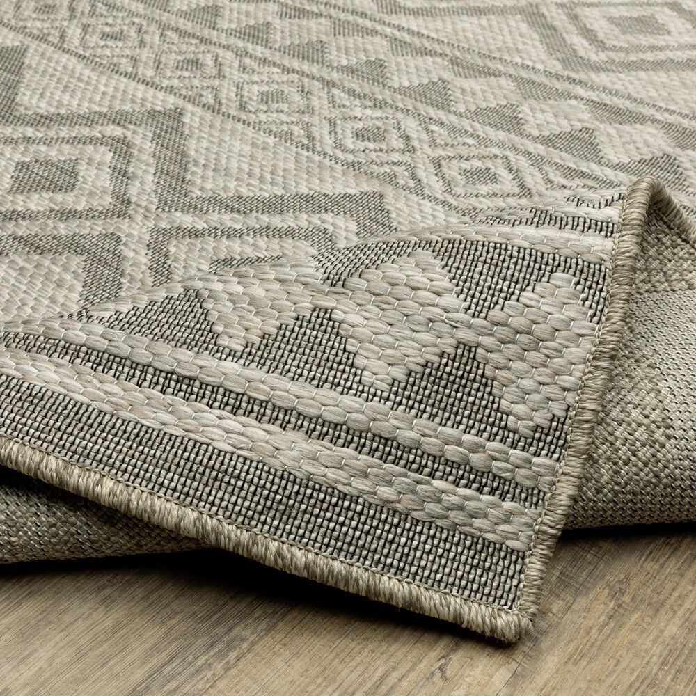 Oriental Weavers Tortuga TR03A 1&#39;10&quot; x 7&#39;6&quot; Beige and Black Runner, , large