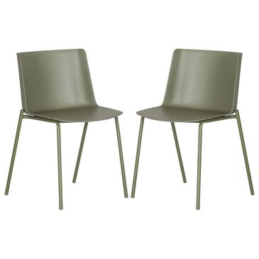 Moe"s Home Collection Esme Patio Dining Chair in Green (Set of 2), , large