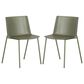 Moe"s Home Collection Esme Patio Dining Chair in Green (Set of 2), , large