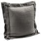 HiEnd Accents Luna 20" Square Double Flanged Throw Pillow in Slate, , large