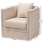 Baxton Studio Micah Swivel Chair in Beige, , large