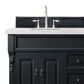 James Martin Vanities Brookfield 72" Double Bathroom Vanity in Antique Black with 3 cm Eternal Jasmine Pearl Quartz Top and Rectangle Sinks, , large