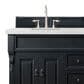 James Martin Vanities Brookfield 72" Double Bathroom Vanity in Antique Black with 3 cm Eternal Jasmine Pearl Quartz Top and Rectangle Sinks, , large