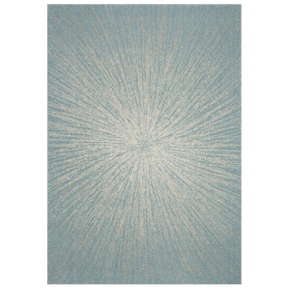 Safavieh Evoke EVK228J 5"1" x 7"6" Aqua and Ivory Area Rug, , large