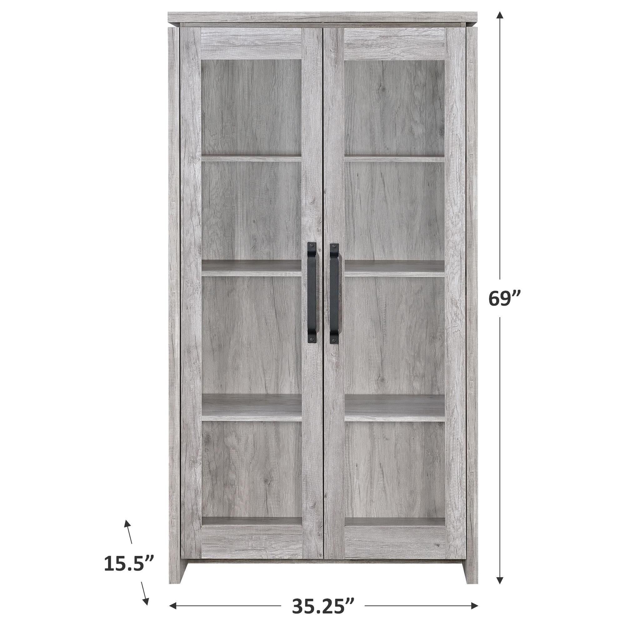 Pacific Landing 2 Door Tall Cabinet in Grey Driftwood