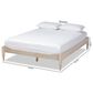 Baxton Studio Laure Queen Platform Bed Frame in Antique White, , large