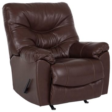 Franklin Trilogy Leather Rocker Recliner in Bison Walnut, , large
