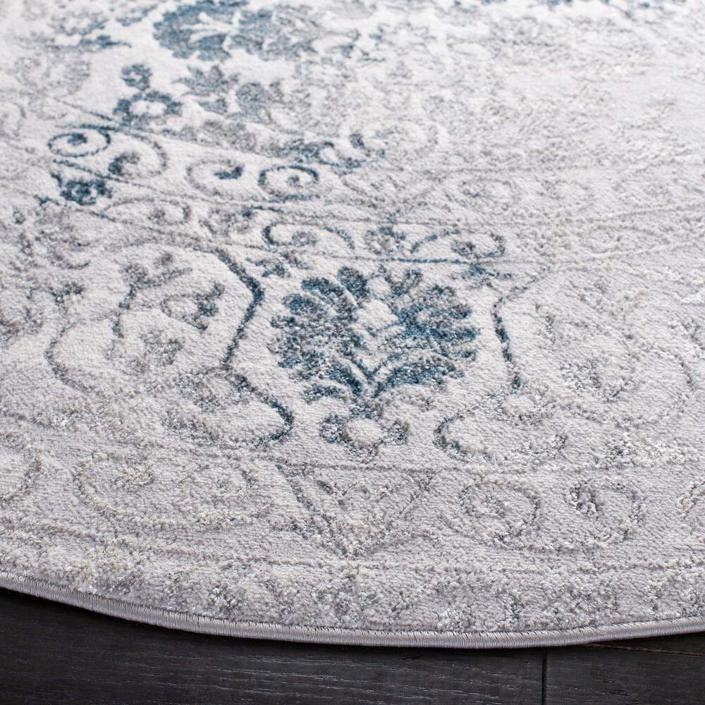 Safavieh Orchard Oriental 6&#39;7&quot; Round Grey and Blue Area Rug, , large