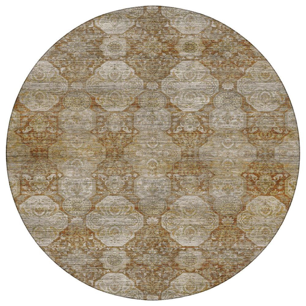 Dalyn Rug Company Aristo AR8 Terracotta 8" Round Area Rug, , large