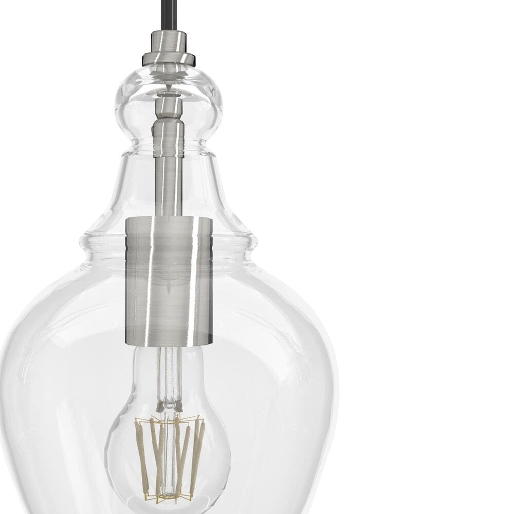 Hunter Maple Park 5-Light Linear Cluster in Brushed Nickel, , large