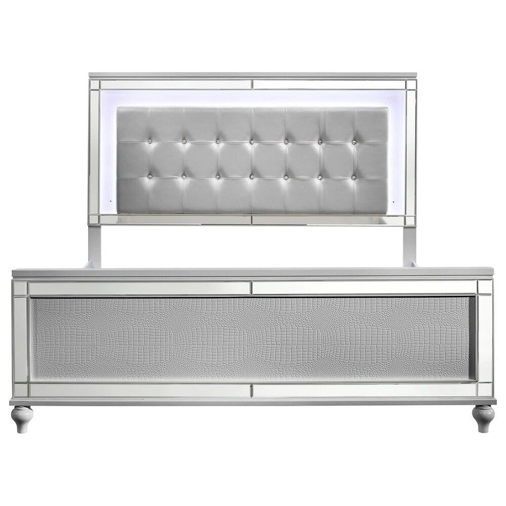 New Heritage Design Valentino King Bed in Silver, , large
