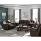 Catnapper Transformer II Leather Rocking Reclining Manual Loveseat in Chocolate, , large