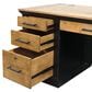 Wycliff Bay Toulouse Double Pedestal Desk in Aged Ebony and Honey, , large